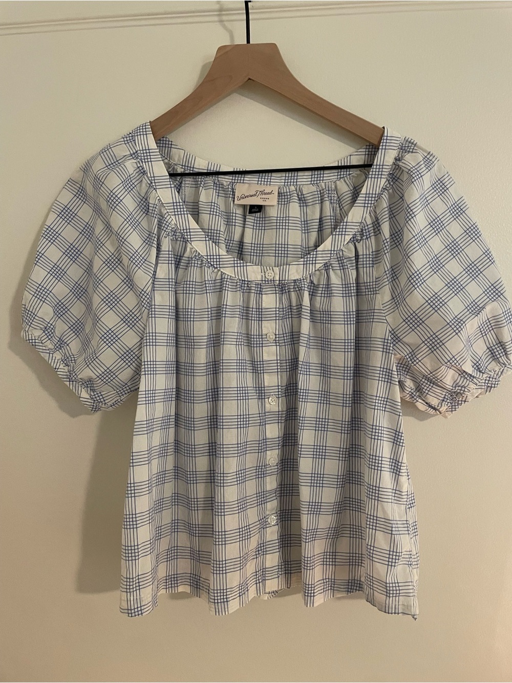 Universal Thread plaid button down blouse Small